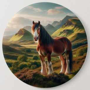 Skotska högländer Clydesdale-häst Knapp