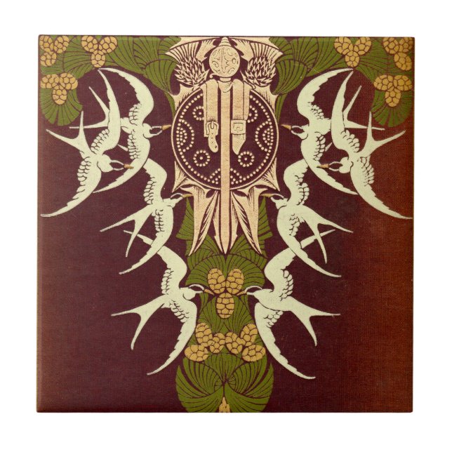 Skotska högländerna Antique Bok Cover Kakelplatta (Framsidan)