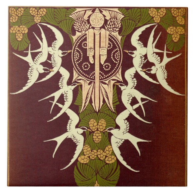 Skotska högländerna Antique Bok Cover Kakelplatta (Framsidan)