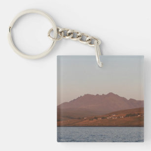 Skotska högländerna Cuillin Hills Röd solnedgång S