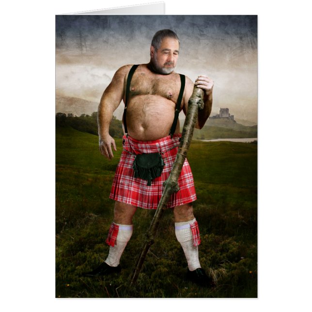 Skotska högländerna hälsningskort (Framsidan)