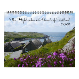 Skotska högländernan och öar av Skottland lands Kalender
