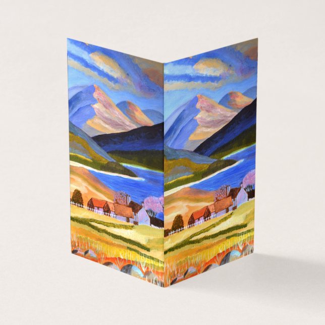 Skotska höglands affärskort har vikt visitkort (Utsida)