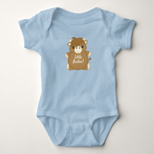 Skotska höglandskäggiga babyskor blå t shirt