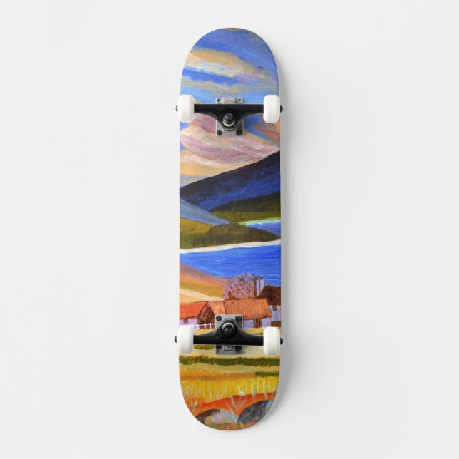 Skotska höglandskateboard mini skateboard bräda 18,5 cm (Framsida)