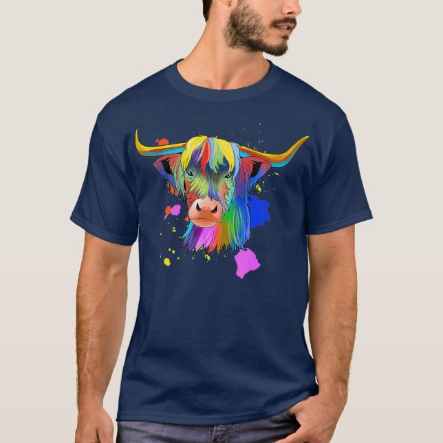 Skotska höglandskotska kokor av slätland t shirt (Framsida)