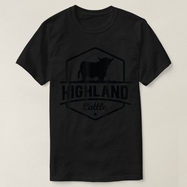 Skotska hölandskon för uppfödning av nötkreatur t shirt (Design framsida)