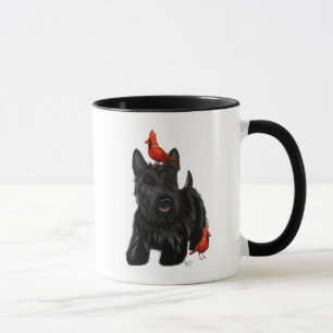 Skotska Hund och rödfåglar Mugg