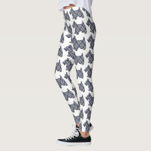 Skotska hundar för Scottie för klanHannay Tartan Leggings