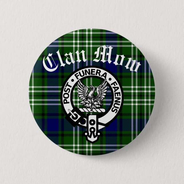 Skotska klan Mow vapen & tartan  Knapp (Framsida)