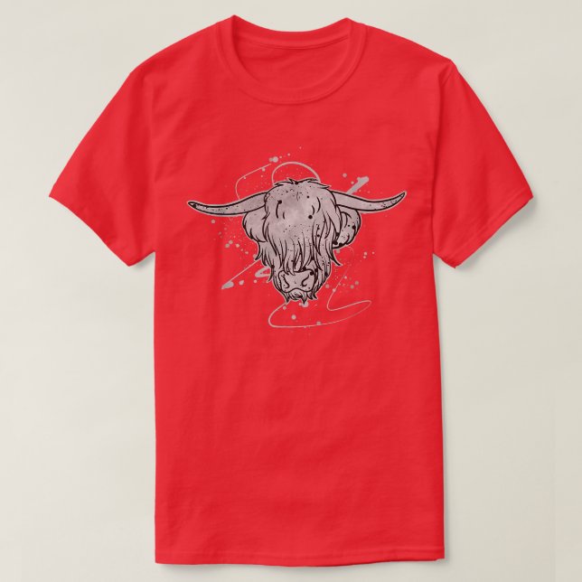 Skotska kojbönder i Highland Cow T Shirt (Design framsida)