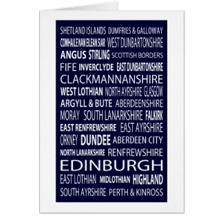 Skotska län hälsningskort