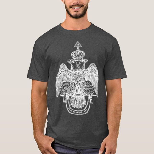 Skotska Rite Eagle 33rd Degree Freemason-gåvor T Shirt (Framsida)