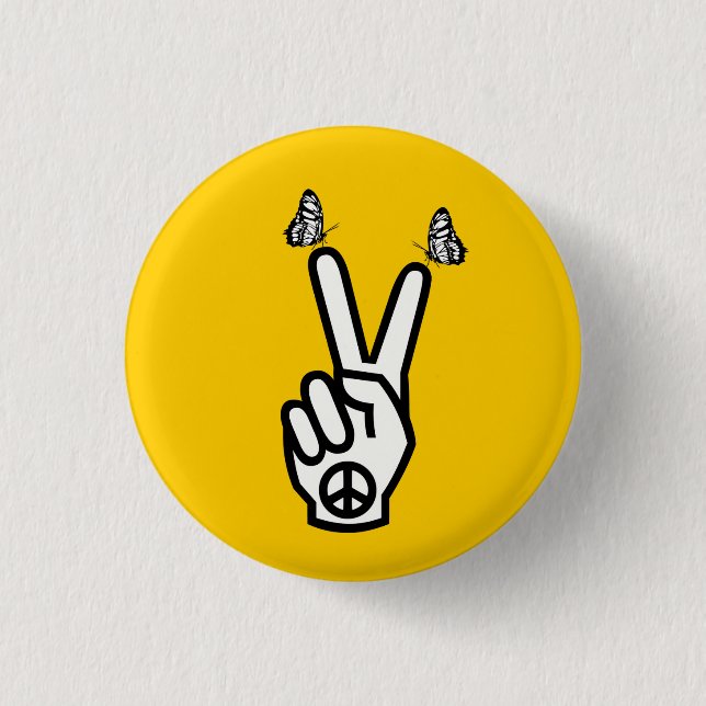 Skotska självständighetfjärilar för fredsymbol knapp (Framsida)