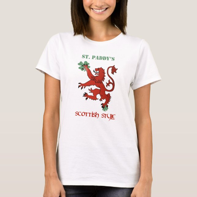 Skotska stilkvinnor tee shirt (Framsida)