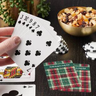 Skotska Tartan Golfspelkort – Personliga Casinokort