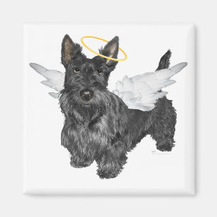 Skotska Terrier Änglar Magnet