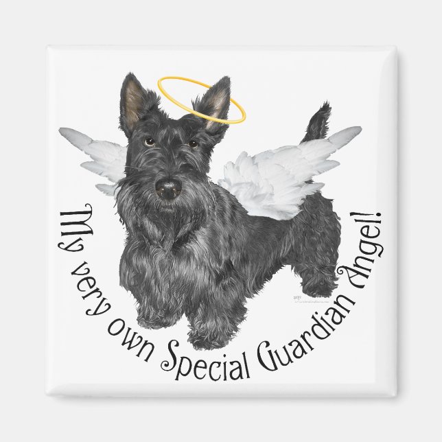 Skotska Terrier Änglar Magnet (Framsidan)