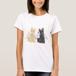 Skotska Terrier Änglar T-shirt