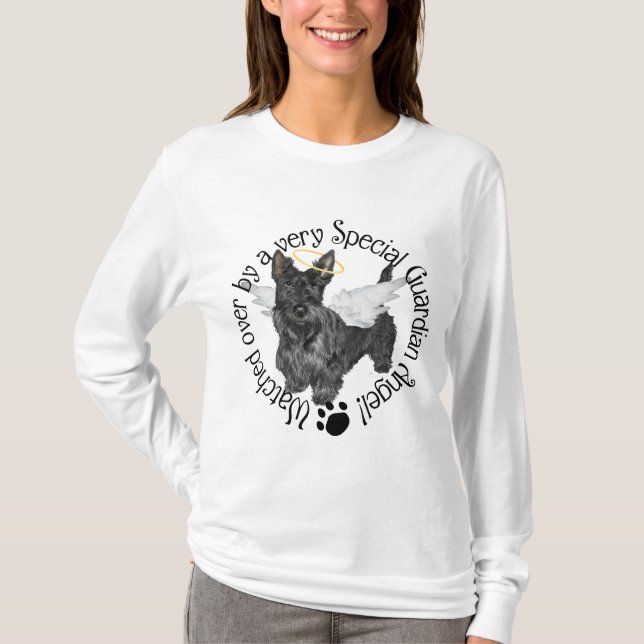 Skotska Terrier Änglar T Shirt (Framsida)