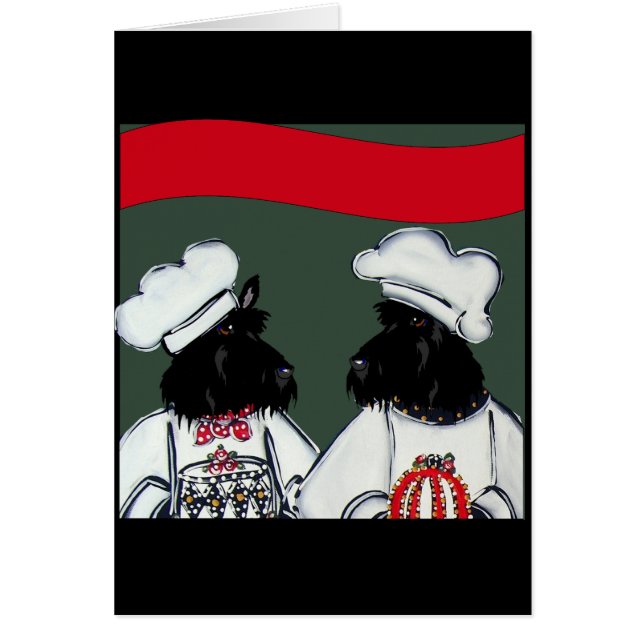 Skotska terrier hälsningskort (Framsidan)