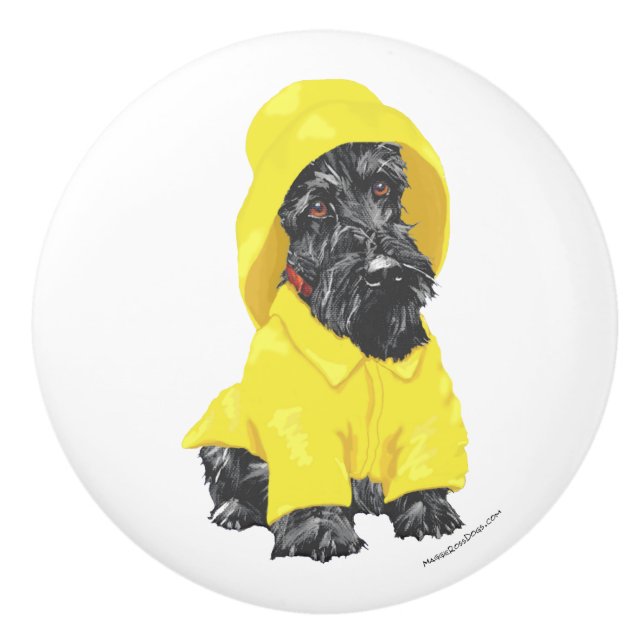 Skotska terrier-handtag knopp (Framsidan)