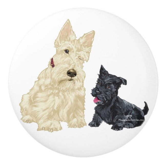Skotska Terrier-handtag Knopp (Framsidan)