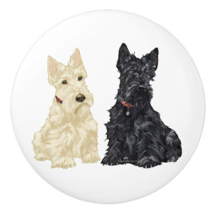 Skotska terrier-handtag knopp