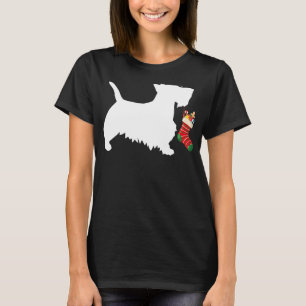 Skotska terrier-julbutiken Stuffer Scotti T Shirt