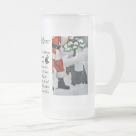 Skotska terrier-julgåvor frostat ölglas