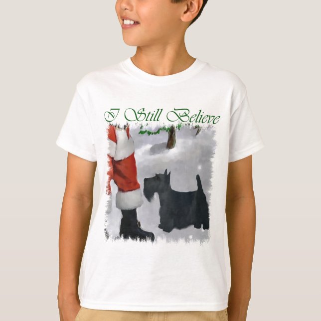 Skotska terrier-julgåvor tee shirt (Framsida)