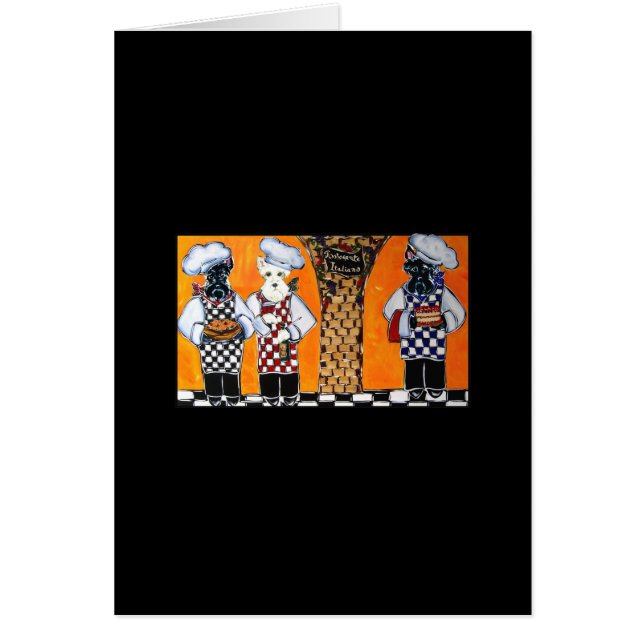 Skotska Terrier-kockar Hälsningskort (Framsidan)