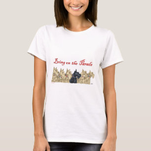 Skotska terrier patriotiska halsband tee