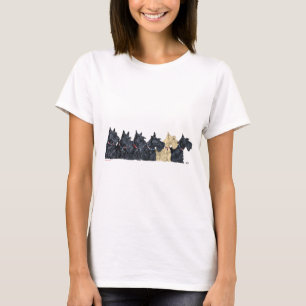 Skotska Terrier patriotiska halsband Tee Shirt