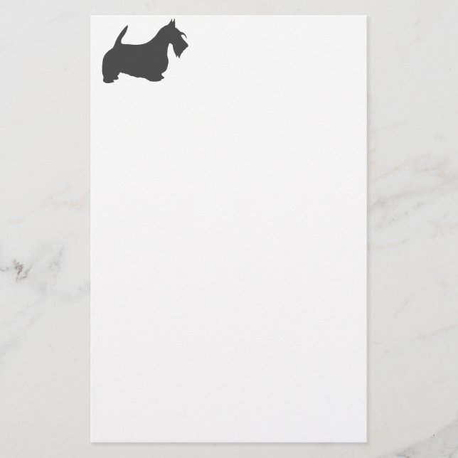 skotska terrierdk-grå färg silhouette.png brevpapper (Framsida)
