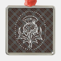 Skotska Thistle Square Ornament