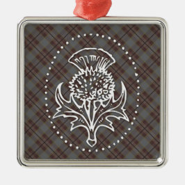 Skotska Thistle Square Ornament