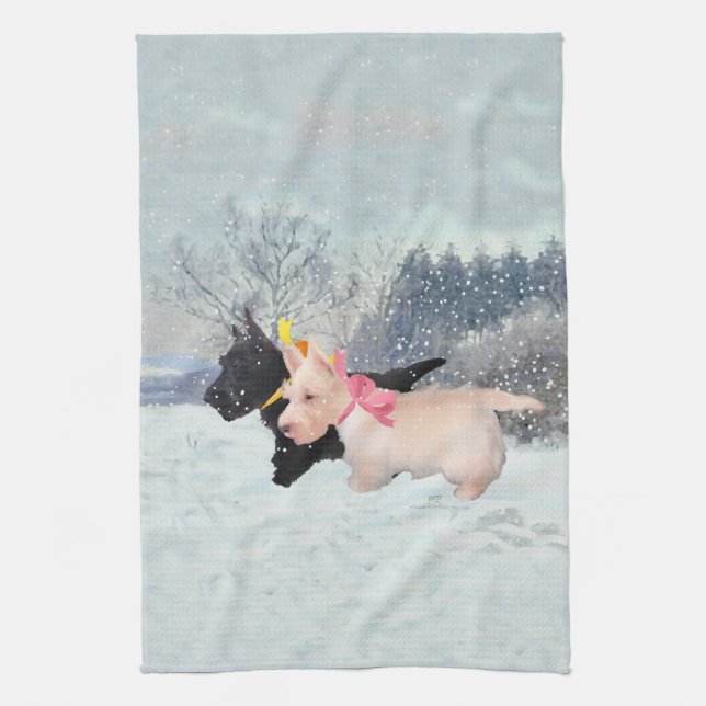 Skotska Valper Kökshandduk (Vertikal)