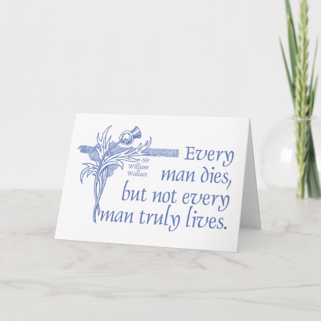 Skotskt citationstecken, herr William Wallace, Kort (Framsida)