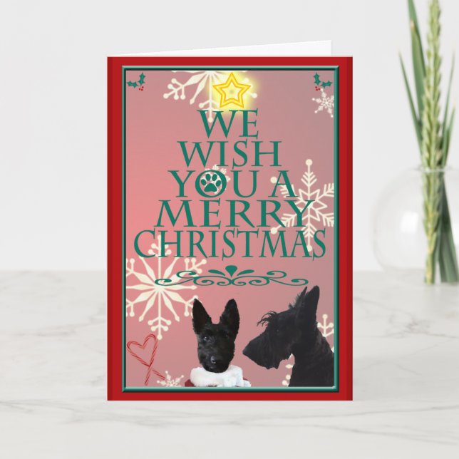 Skotskt julkort helgkort (Framsida)