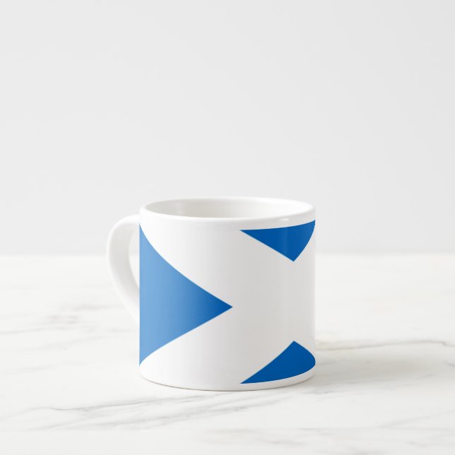 Skotskt kors Skottlands färger Espressomugg (Framsida vänster)