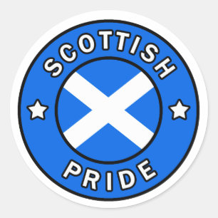 Skotskt Pride Runt Klistermärke