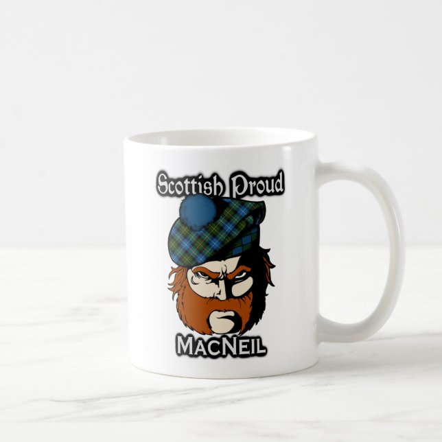 Skotskt skott för klanMacNeil Tartan Kaffemugg (Höger)