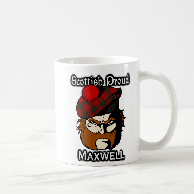 Skotskt skott för klanMaxwellTartan Kaffemugg (Höger)