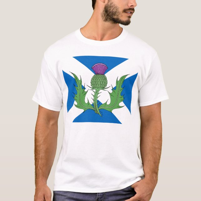 Skotskt tistel och saltire tröja (Framsida)