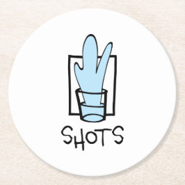 Skott Runt Pappers Coasters Underlägg Papper Rund