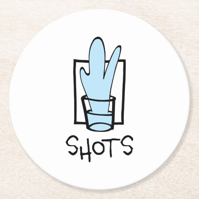 Skott Runt Pappers Coasters Underlägg Papper Rund (Framsidan)