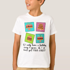 Skottår Födelsedag Får jag FYRA TÅRTOR T Shirt