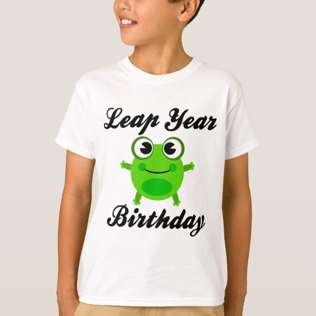 Skottårfödelsedag, gullig groda tee shirt (Framsida)