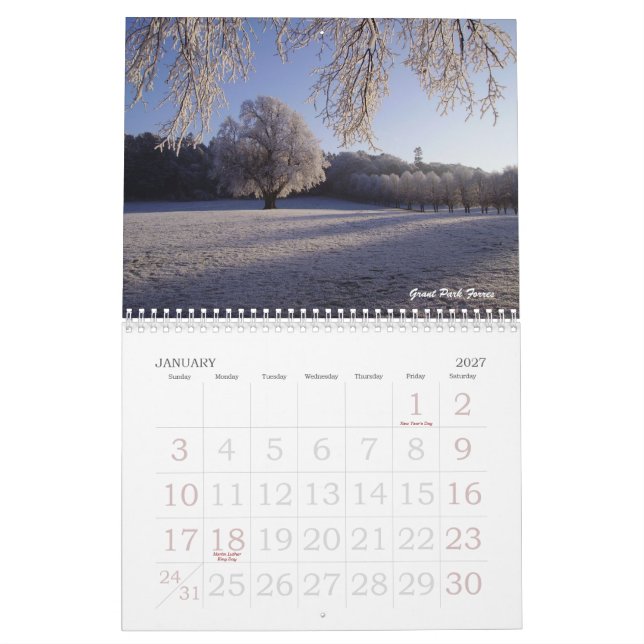 Skottet beskådar kalendern 2012 kalender (Jan 2027)